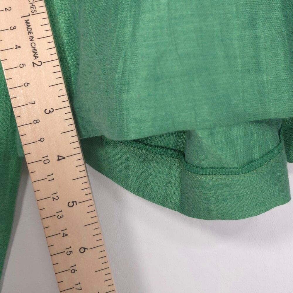 NWT MAJE Women’s‎ Size 40 US 8 LINEN Blend Short Jumpsuit Romper Green Lace - Picture 10 of 16